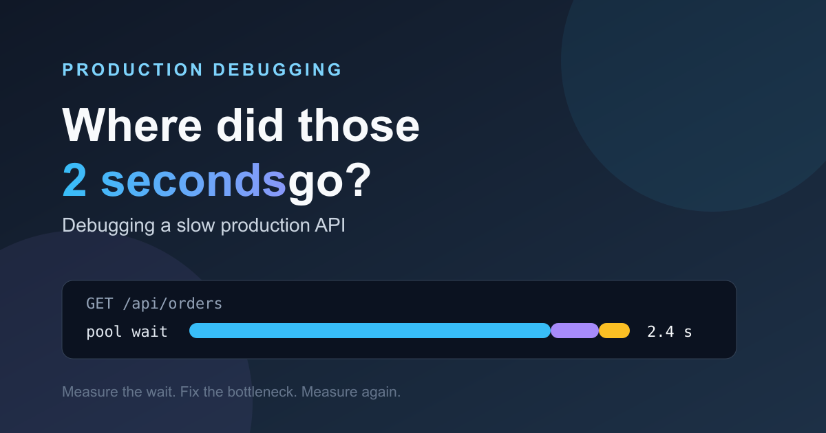 Illustration for Where Did Those 2 Seconds Go? Debugging a Slow Production API